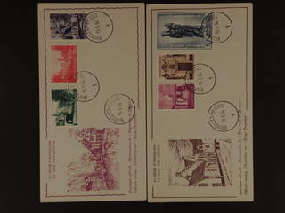 Belgium. FDC Michel 995–1000 , 1954 Brugge SET on two FDCs. Unusual. EUR 160