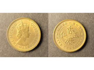 Hong Kong Queen Elizabeth II (1952-1997) 5 cents 1963, UNC