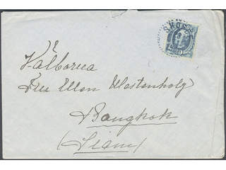 Sweden. Facit 56 cover , 1891 Oscar II 20 öre blue. 20 öre on cover sent from SKÖFDE …