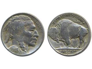 Coins, U.S.A. KM 134, 5 cents 1918 D. F.