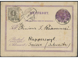 Sweden. Postal stationery, Single postcard, Facit bKe2CII, 29, Postcard 6 öre …