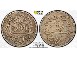 Marocko Moulay al-Hasan I (1873-1894) 1 dirham 1882 (AH1299), PCGS AU58