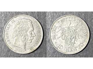 Danska Västindien Christian IX (1863-1906) 10 cents 1878, XF