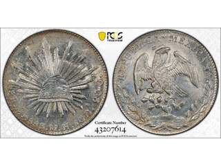 Mexico 8 reales 1883 Mo MH, AU/UNC PCGS MS61