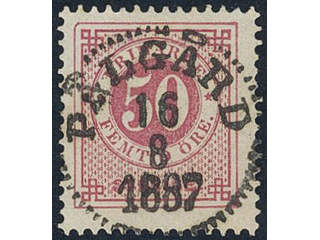 Sweden, Sverige, Sverige, Sverige. Facit 48a used, 50 öre carmine-rose. EXCELLENT …
