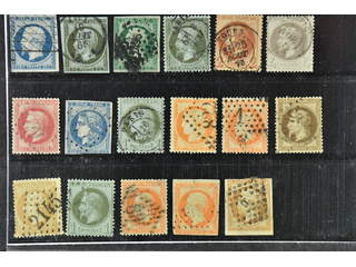 France. Used 1852–1871. All different, e.g. Mi 9-11, 18, 25-26, 31, 41. Mostly good …