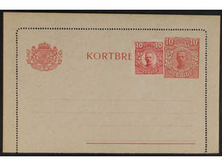 Sweden. Postal stationery, letter card Facit kB14 , Letter card 10 öre additionally …