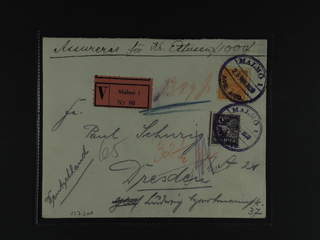 Sweden. Facit 168, 146A cover , 10 öre + 1 kr on beautiful insured cover sent från MALMÖ …
