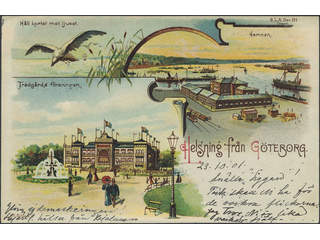 Sweden. Postcard Facit 52 , Gruss Aus. Göteborg, "Helsning från" No. 335 "Håll kortet …