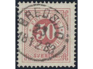Sweden, Sverige, Sverige, Sverige. Facit 36d used, 50 öre dull violetish carmine. Superb …