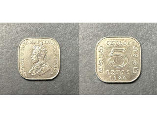 Ceylon George V (1910-1936) 5 cents 1926, AU/UNC