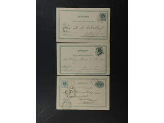 Sweden. Facit 43 cover , 5 öre on three postcards, of which two sent domestically in …
