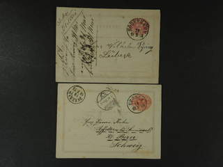 Sweden. Postal stationery. Lot eight Swedish postal stationery cards sent abroad …