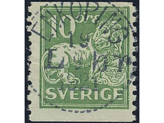Sweden. Facit 144Abz used , 10 öre green, type I with watermark KPV. EXCELLENT …
