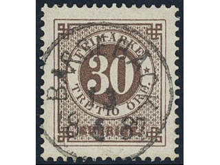 Sweden, Sverige, Sverige, Sverige. Facit 47a used, 30 öre olivish brown. EXCELLENT …