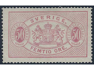 Sweden. Official Facit Tj9b ★, 50 öre violetish rose, perf 14. Opinion (shade) by O.P. …