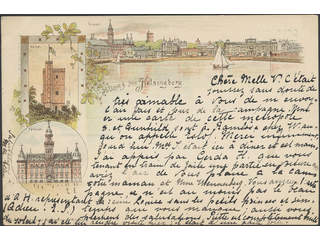 Sweden. Postcard Facit 52 , Gruss Aus. Helsingborg, "Helsning från", used card sent from …
