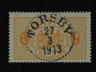 Sweden. Official Facit Tj11d used , 2 öre red-orange, oily colour perf 13, white paper. …