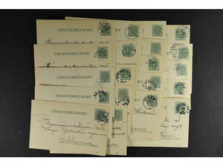 Sweden. Postal stationery, official postcard Facit TjbK6 , Postcard 5 öre, twenty used …