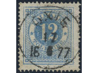 Sweden, Sverige, Sverige, Sverige. Facit 21p used, 12 öre dull blue-light blue. …