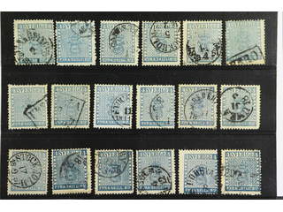 Sweden. Facit 2 used , 4 skill blue, 18 used copies. Shades, varieties, cancellations? …