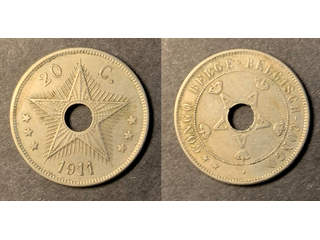 Belgiska Kongo 20 centimes 1911, VF