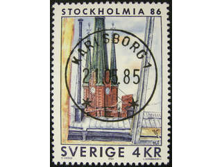 Sweden. Facit 1356 used , 1985 Stockholmia 86 III 4 Kr multicoloured. EXCELLENT …