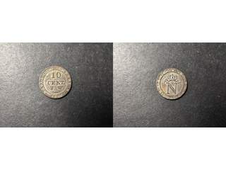 Frankrike 10 centimes 1808 W, UNC
