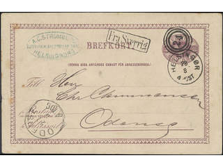 Sweden. Facit bKe6. DENMARK. Danish cancellations 24, HELSINGØR 4.POST 28.8, FRA SVERRIG …