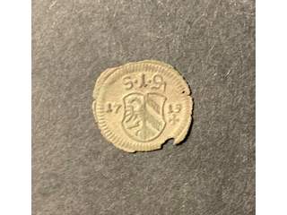 Tyskland 1 pfennig 1715, XF