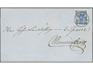 Sweden. Facit 9c2 cover , 12 öre on beautiful cover sent from BORÅS 6.1.1864 to …