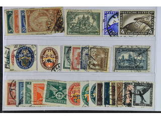 Germany, Reich. Used 1924–30. All different, e.g. Mi 351-54, 367, 375-77, 423-24, 428, …