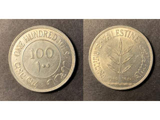 Palestina 100 mils 1940, AU, något rengjord