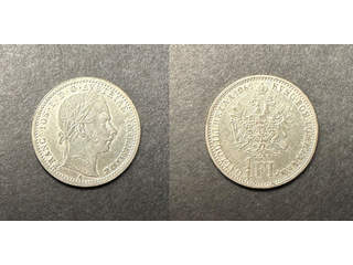 Österrike  Franz Joseph I (1848-1916) 1/4 florin 1862 A (Wien), AU/UNC