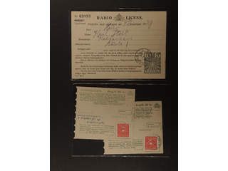 Sweden. Lot covers Radio license 1920s–1950s. Form no. 548 a with printed stamp 10 kr …