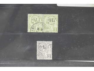 Monaco. Michel 11–12 used, 1891 Albert I 1 c in pair and 2 c. All with OL in circle …