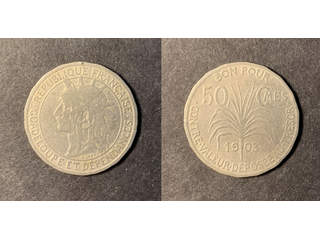 Guadeloupe 50 centimes 1903, VF-XF