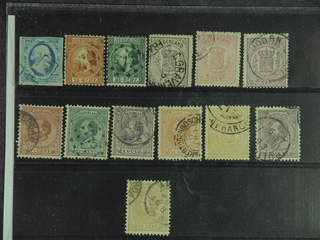 Netherlands. Used 1852–1872. All different, e.g. Mi 1, 9-10, 14, 16B, 18B, 20, 25, and …