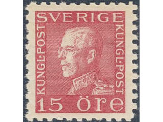 Sweden. Facit 176C ★★ , 15 öre red, type I, perf on four sides. Superb.