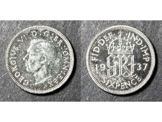 Storbritannien George VI (1936-1952) 6 pence 1937, PROOF