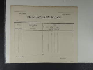 Sweden. Postal document. Blankett n:r 66). 6 April 1882, "Déclaration en douane". Unused.