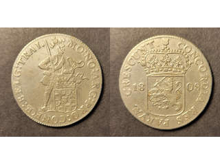 Netherlands 1 silver ducat (rijksdaalder) 1808, VF-XF