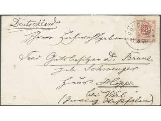 Sweden. Facit 33a cover , 20 öre carminish red - dull red on single rate cover to …