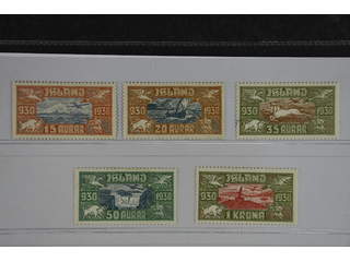 Iceland. Facit 189–93 ★ , 1930 The Parliament. Air mail SET (5). SEK 1700