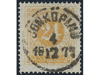 Sweden, Sverige, Sverige, Sverige. Facit 24g used, 24 öre dull orange-dull yellowish …
