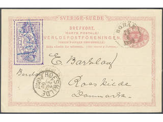Sweden. Postal stationery, Single postcard, Facit bKe13, Postcard 10 öre with …