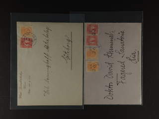 Sweden. Facit 72 cover , 2 öre on six mail items, e.g. mixed frankings and one cash on …