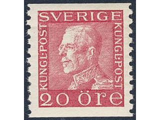 Sweden. Facit 180b ★★ , 20 öre pale red, on white paper. SEK 800