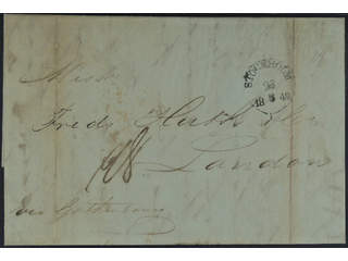 Sweden. Foreign-related cover. Great Britain. Unpaid letter sent from STOCKHOLM …
