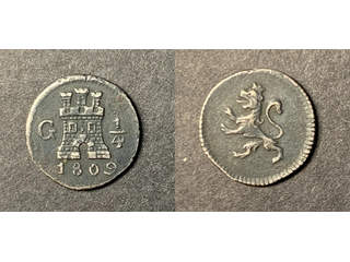 Guatemala Ferdinand VII (1808-1821) 1/4 real 1809, AU
